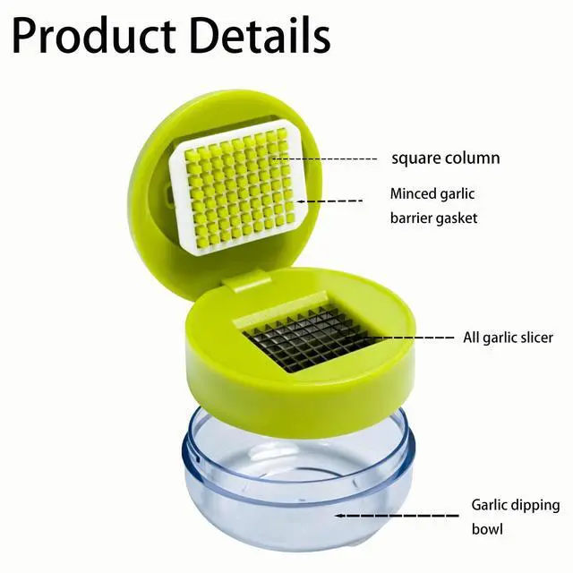 Alt view image 4 of 5 - 2PCS Stainless Steel Garlic Press Chopper Mini Kitchen Crusher Tool for Home Camping Daily Cooking