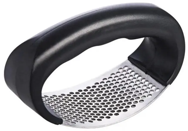 Main image of Garlic Press with Stainless Steel Plate, 3mm Fine Holes, Ergonomic Black Handle, Mincer for Kitchen