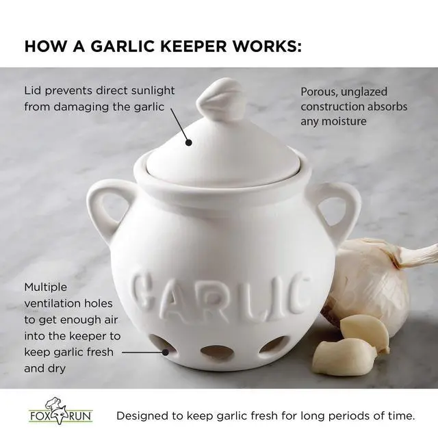 Alt view image 3 of 5 - Garlic Keeper, Terra Cotta, Red, 4.25 x 5.25 x 5.25 inches