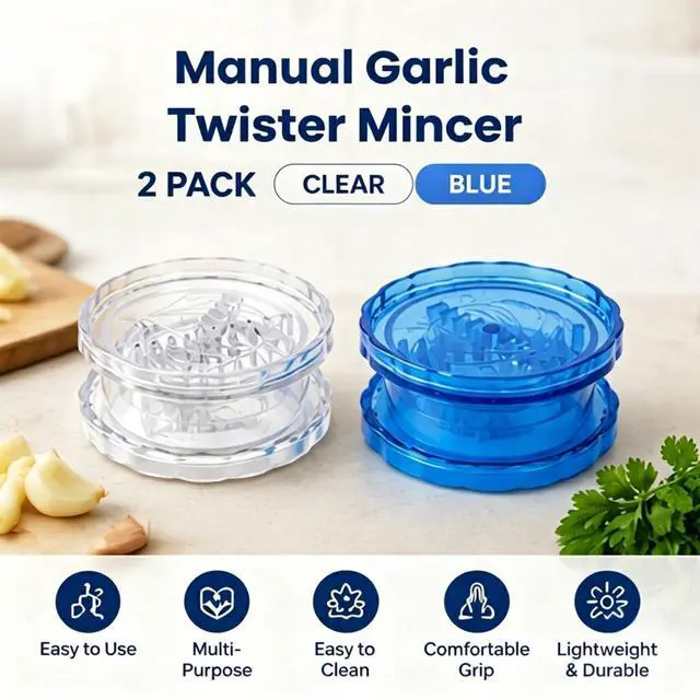 Alt view image 2 of 6 - Manual Garlic Twister Mincer, Crusher and Herb Chopper Tool, 2 Pack