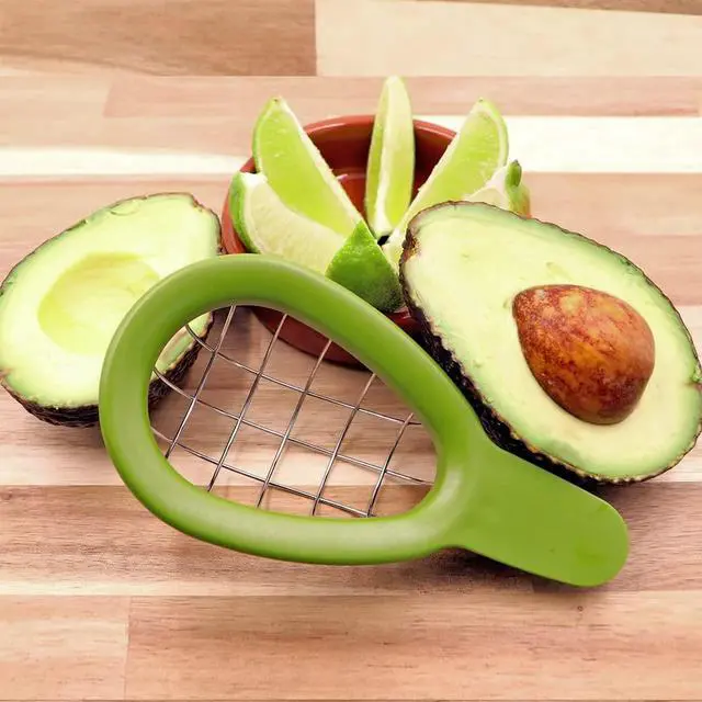 Alt view image 5 of 7 - Avocado Slicer Tool - 3.2 x 6.3 Inches Avocado Cuber Tool with Ergonomic Handle, Easy to Use and Clean, Food-Grade Plastic and Stainless Steel, Good for Salads, Guacamole, or Smoothie