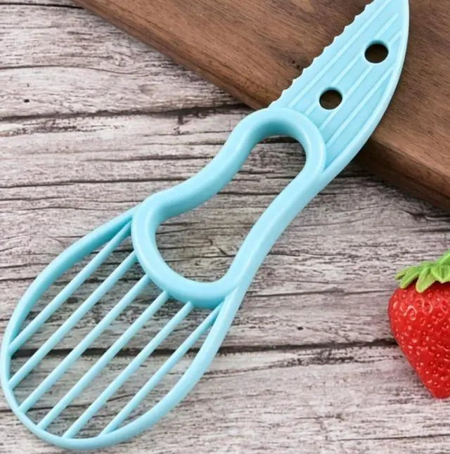 Alt view image 2 of 4 - 3-in-1 Avocado Slicer, Plastic Cutter with Peeler, Corer, and Pulp Separator, Kitchen Tool