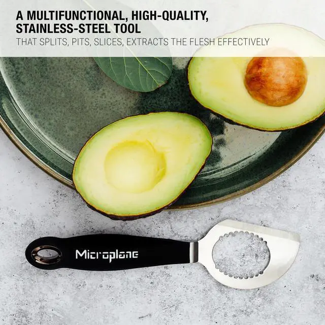 Alt view image 3 of 7 - Avocado Tool | 3-in-1 Stainless Steel Avocado Slicer Tool, Pit Remover & Peeler with Soft Grip Handle | Avocado Cutter for Easy Prep | Dishwasher Safe