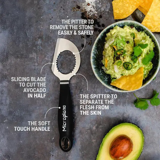 Alt view image 5 of 7 - Avocado Tool | 3-in-1 Stainless Steel Avocado Slicer Tool, Pit Remover & Peeler with Soft Grip Handle | Avocado Cutter for Easy Prep | Dishwasher Safe