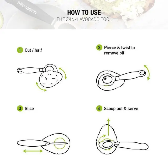Alt view image 6 of 7 - Avocado Tool | 3-in-1 Stainless Steel Avocado Slicer Tool, Pit Remover & Peeler with Soft Grip Handle | Avocado Cutter for Easy Prep | Dishwasher Safe