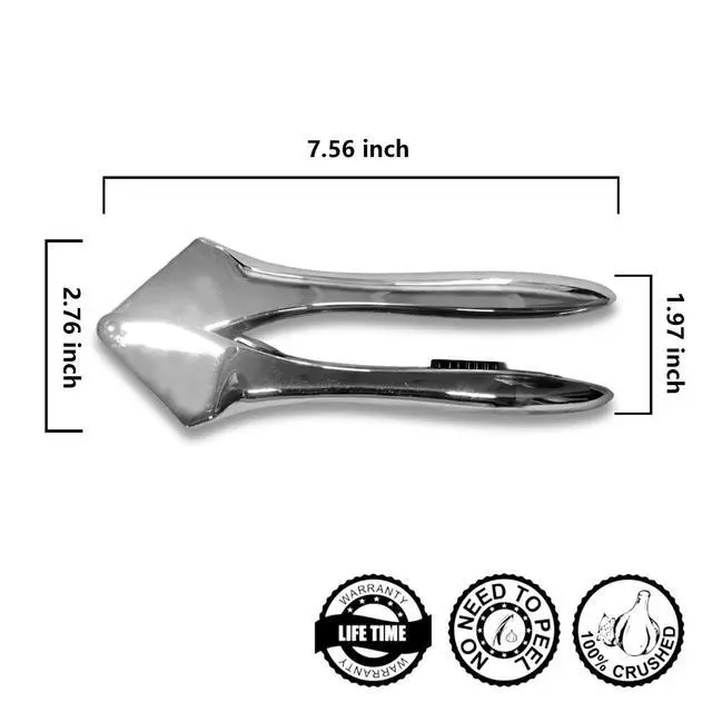 Alt view image 5 of 7 - 2-in-1 Garlic Press and Slicer No Peel Garlic Mincer, Rust-Proof Garlic Crusher, Easy Clean Kitchen Gadget for Garlic, Ginger, Nuts