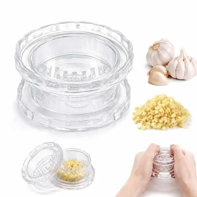 Main image of Garlic Mincer Transparent Manual Garlic Press, Multi-Functional Mincer for Garlic, Onion, Ginger, Herbs, Nuts