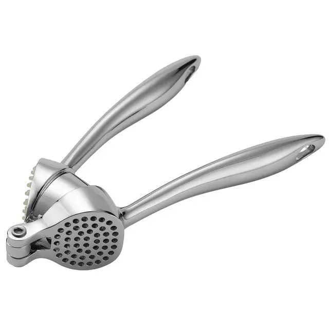 Alt view image 2 of 4 - Garlic Press, Premium Zinc Alloy Garlic Crusher, Easy to Clean Professional Garlic Mincer with Built-in Cleaner, Sturdy Ginger Press for Nuts & Seeds, Dishwasher Safe