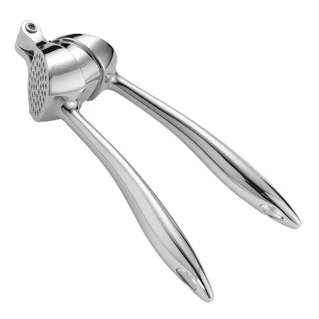 Alt view image 3 of 4 - Garlic Press, Premium Zinc Alloy Garlic Crusher, Easy to Clean Professional Garlic Mincer with Built-in Cleaner, Sturdy Ginger Press for Nuts & Seeds, Dishwasher Safe
