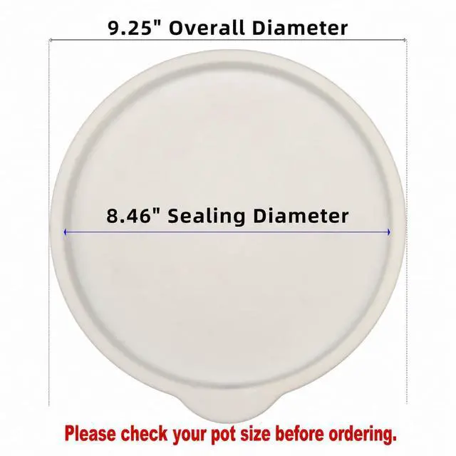 Alt view image 3 of 7 - Airtight Silicone Lid with Easy Grip Handle for Instant Pot 6 Qt, Leakproof & Spill Proof Inner Pot Cover for Food Storage, BPA Free, Dishwasher Safe, White