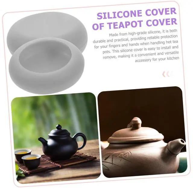 Alt view image 4 of 7 - Tea Kettle Lid Knob Protector Scald Cover Silicone Tea Pot Lid Handle Protector Home Supply