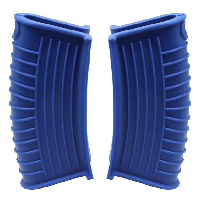 Alt view image 2 of 5 - Silicone Assist Handle Holder, Non-Slip Hot Pan Handle Covers Heat Resistant Grip Sleeve for Griddles Frying Pans Skillet (Blue)