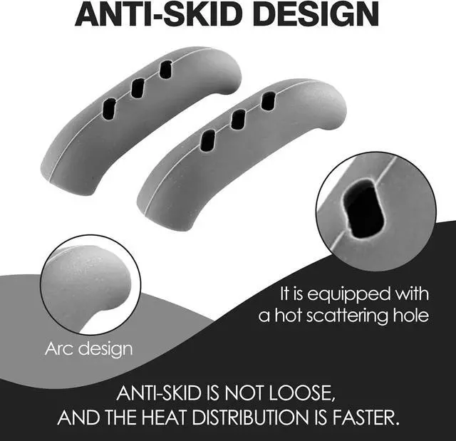 Alt view image 5 of 6 - Pairs Silicone Pot Handle Covers Heat Resistant Silicone Pot Handle Covers Universal Fit for Pots Pans and Skillets Non-Slip Grip Protects Hands from Hot Handles Ideal Tools for Kitchen