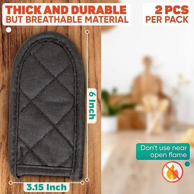 Alt view image 2 of 7 - Cast Iron Skillet Handle Covers - 2Pcs Iron Skillet Heat Resistant Kitchen Pan Covers for Cooking Cast Accessories - Pot Handle Heat Resistant Sleeves Accessories