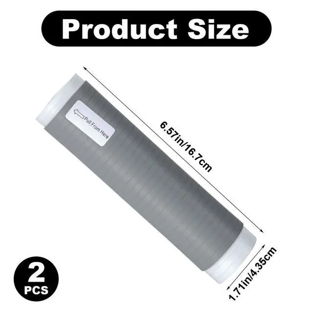 Alt view image 2 of 7 - 2 PCS Silicone Pan Handle Sleeve, Heat-Resistant & Non-Slip Cast Iron Pan Handle Covers for Pots and Pans, Easy to Install and Clean, for Cast Iron Skillet, Frying Pans Kitchen Protection (Grey, M)
