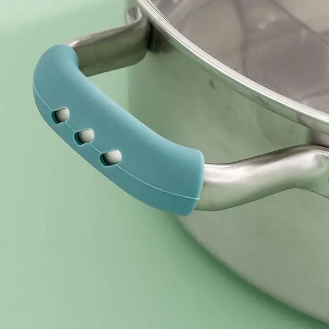 Alt view image 4 of 7 - Silicone Pot Handle Covers, Heat Resistant, Non-Slip, for Cast Iron Skillet, Frying Pan, Metal Pan