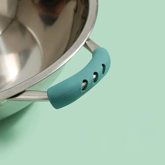 Alt view image 5 of 7 - Silicone Pot Handle Covers, Heat Resistant, Non-Slip, for Cast Iron Skillet, Frying Pan, Metal Pan