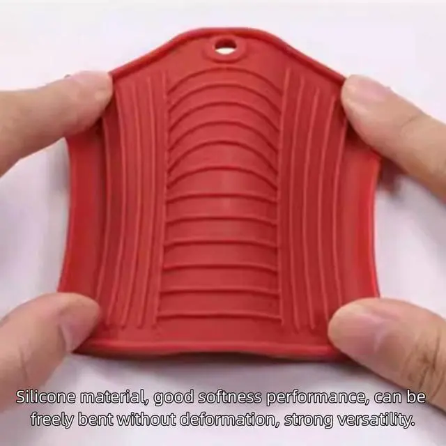 Alt view image 4 of 7 - Silicone Pot Handle Covers Set, Heat Resistant Cast Iron Handle Sleeves - Non Slip Pan Handle Holder for Frying Pan, Pots, Kitchen Cookware (Red)