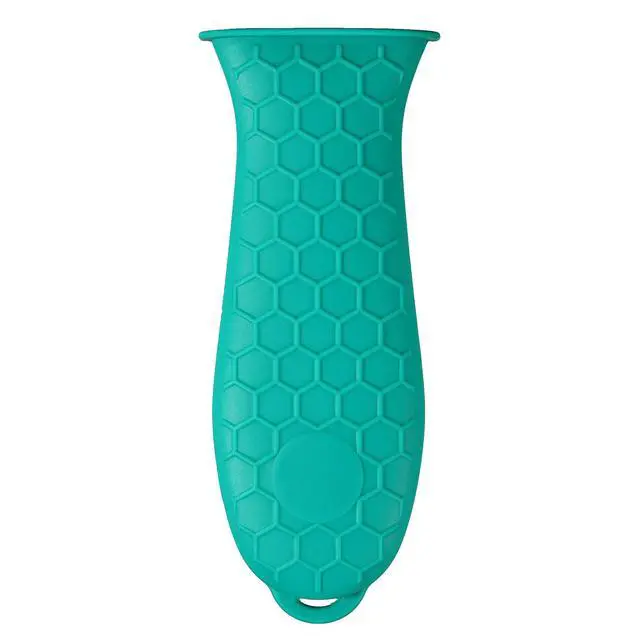 Alt view image 2 of 7 - 4 Pieces Silicone Hot Tool Holder Heat Resistant Potholder Cookware Handle Non Slip Rubber Pot Holders Handles Grip Covers for Cast Iron Skillet Silicone Cooking Kitchen Suits (Green)