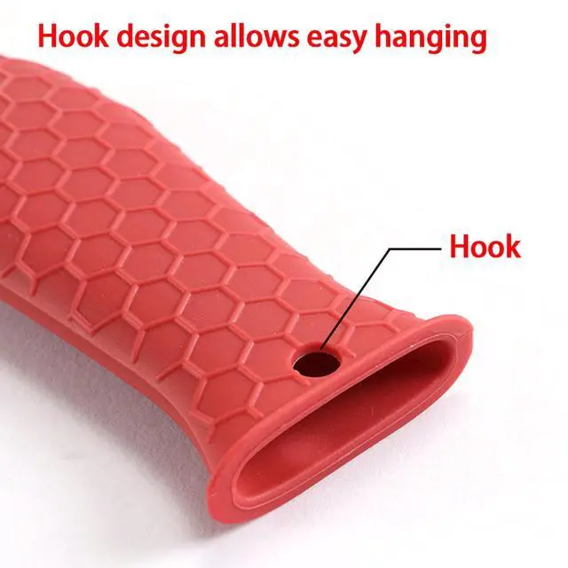 Alt view image 6 of 7 - 4 Pieces Silicone Hot Tool Holder Heat Resistant Potholder Cookware Handle Non Slip Rubber Pot Holders Handles Grip Covers for Cast Iron Skillet Silicone Cooking Kitchen Suits (Green)