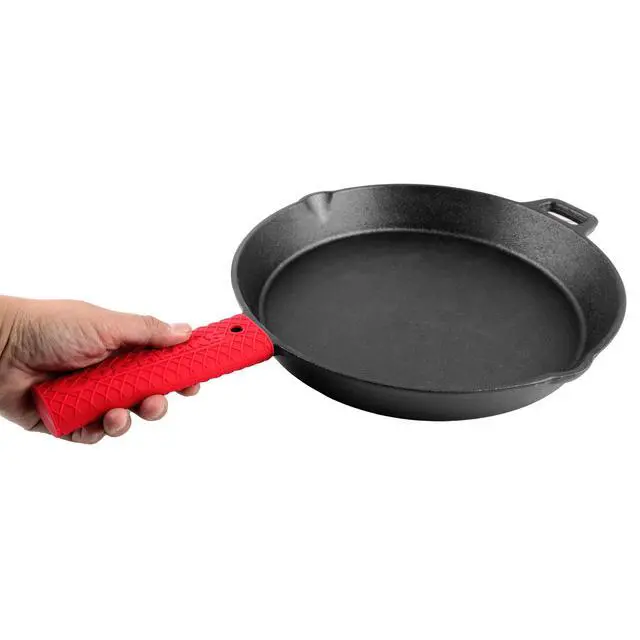 Alt view image 3 of 3 - Silicone Handle Grip - Heat-Resistant, Non-Slip Cover for Skillet and Pots' Handles, Protects Hands from Hot Cookware, Durable and Easy to Clean for Safe Cooking