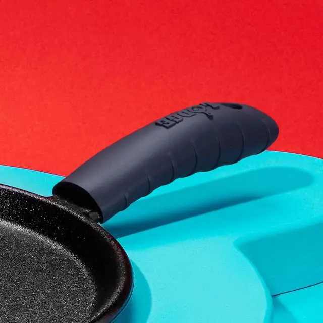 Alt view image 2 of 4 - Bold Silicone Hot Handle Holder - Dishwasher Safe Hot Handle Holder Upgraded Design for Lodge Bold Products Only - Heat Protection Up to 450 - Ash Gray