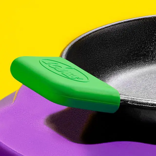 Alt view image 2 of 5 - Bold Silicone Assist Handle Holder - Dishwasher Safe Hot Handle Holder Upgraded Design for Lodge Bold Products Only - Heat Protection Up to 450° - Fresh Green