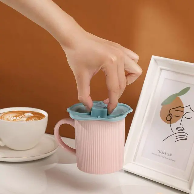 Alt view image 4 of 7 - Petal Silicone Cup Covers (Set of 3), Multicolored Silicone,drink covers