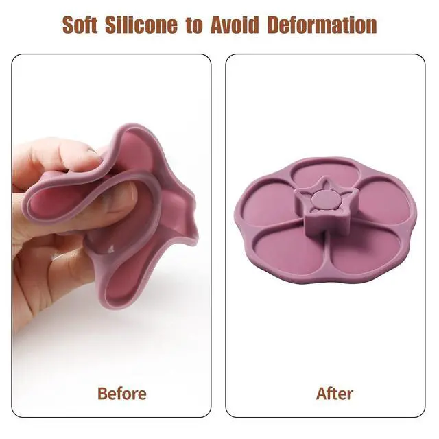 Alt view image 5 of 7 - Petal Silicone Cup Covers (Set of 3), Multicolored Silicone,drink covers