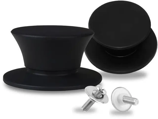 Main image of Replacement Silicone Knobs for Pot Lid, Soft Universal Pan Lid Handles - Heat Resistant and Non-Slip Holding Handle Knobs for Kitchen Cookware Lids and Covers - Dishwasher Safe (2 Pack)