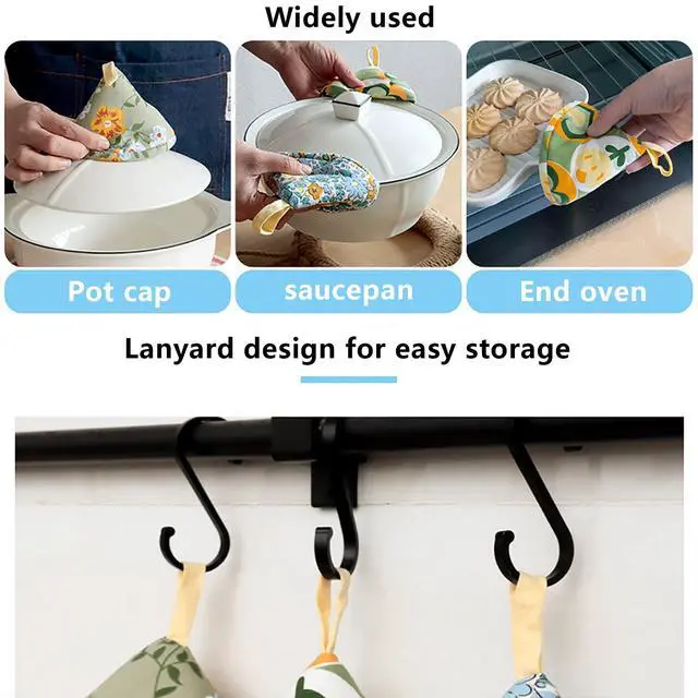 Alt view image 5 of 6 - Hot Pot Lid Handle Mitt, Cast Iron Handle Cover, Heat Resistant Casserole Lid Knob Cover Hand Protector, BBQ and Baking Cookware