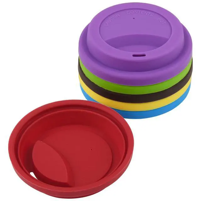 Alt view image 4 of 6 - Anti-Dust Spill Proof Soft Silicone Replacement Coffee Mug Lids Cover, Cup Lid Cover
