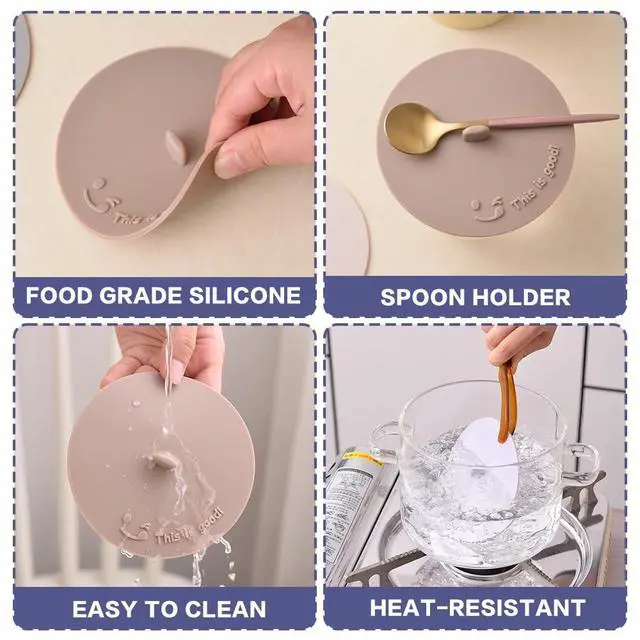Alt view image 5 of 7 - Silicone Cup Covers for Drinks, Multicolored Anti-Dust Cup Lids, Cute Reusable Silicone Lids for Cups, Universal Airtight Seal Drink Covers for Mug Tea Coffee Cups Glass (6 Colors)