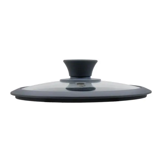 Alt view image 4 of 6 - Silicon Glass Lid Fits 7" Inner Diameter Pots Pans and Skillets, Heat Resistant Silicone Rim Tempered Glass Pot Lid Replacement Lids for Pans Cookware (Grey)