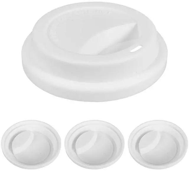 Main image of Silicone Coffee Mug Cover Lids 3.35" Inner Mouth Size Reusable Cup Covers with Drinking Hole and Air Intake for Coffee and Water Cups 3.74X3.74X0.78In