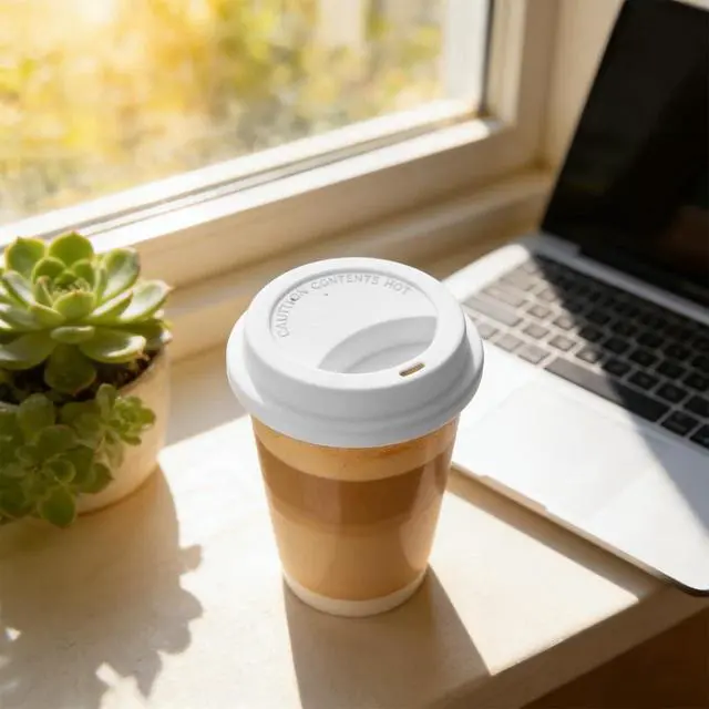 Alt view image 7 of 7 - Silicone Coffee Mug Cover Lids 3.35" Inner Mouth Size Reusable Cup Covers with Drinking Hole and Air Intake for Coffee and Water Cups 3.74X3.74X0.78In