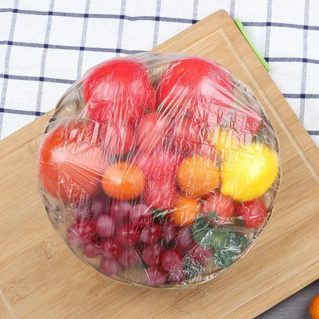 Alt view image 4 of 7 - Reusable Elastic - Stretch Bowl Covers with Stretch PE Plastic Food Storage Covers Elastic Dish Plate Wrap Bowl Covers for Leftover and Meal Prep (90), (Y11M)