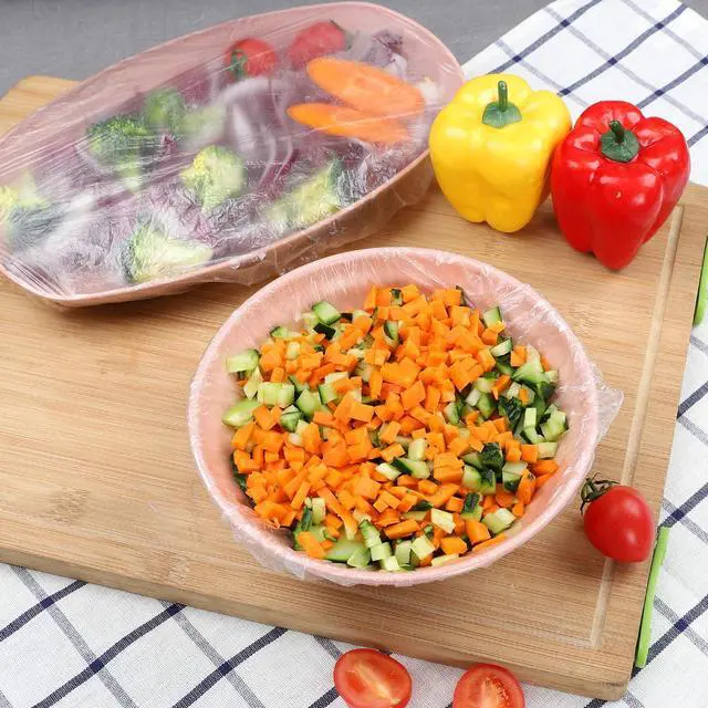 Alt view image 6 of 7 - Reusable Elastic - Stretch Bowl Covers with Stretch PE Plastic Food Storage Covers Elastic Dish Plate Wrap Bowl Covers for Leftover and Meal Prep (90), (Y11M)