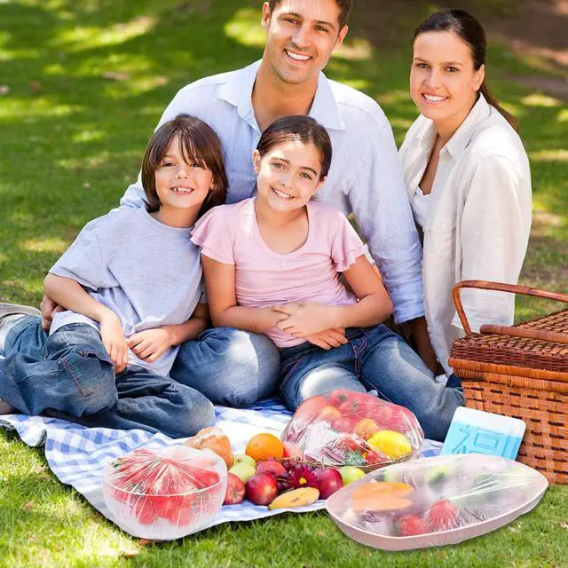 Alt view image 7 of 7 - Reusable Elastic - Stretch Bowl Covers with Stretch PE Plastic Food Storage Covers Elastic Dish Plate Wrap Bowl Covers for Leftover and Meal Prep (90), (Y11M)
