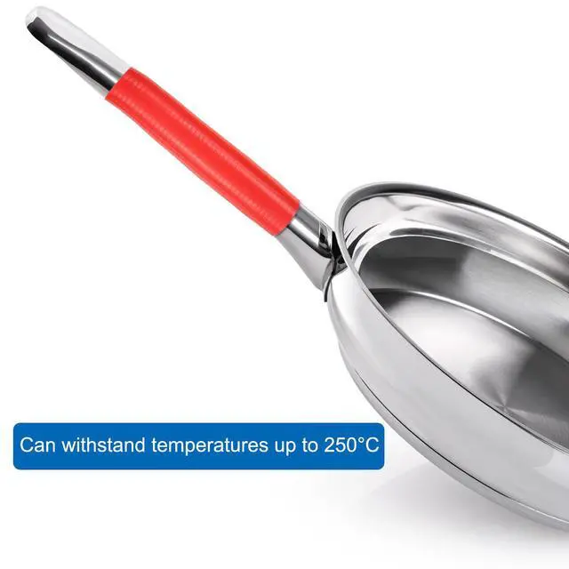 Alt view image 3 of 6 - Silicone Pan Handle Sleeve, Heat Resistant Potholder Pot Holders Cover Sleeve for Frying Pan Handle Spatulas, Grey (M)