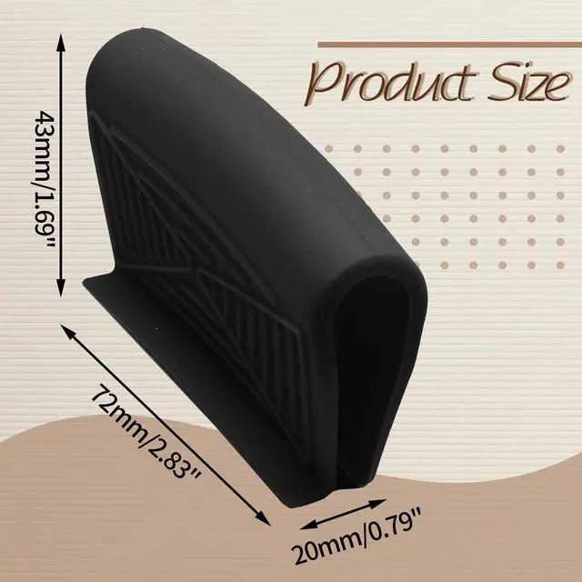 Alt view image 2 of 6 - Bonsicoky Silicone Assist Handle Holder, Black, 2 Pair