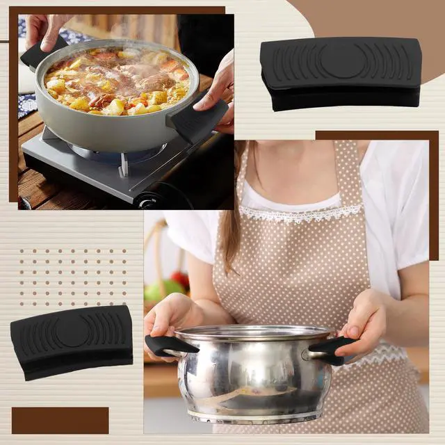 Alt view image 6 of 6 - Bonsicoky Silicone Assist Handle Holder, Black, 2 Pair