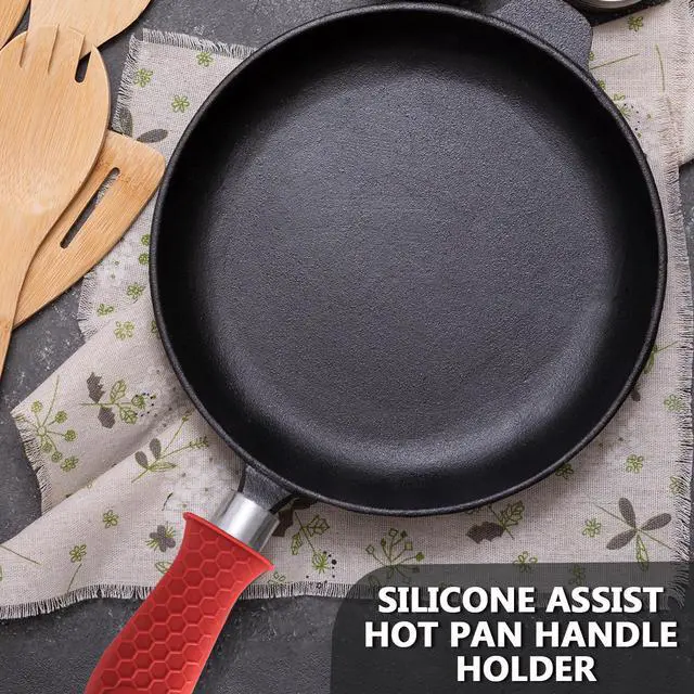 Alt view image 7 of 7 - Pieces Silicone Hot Handle Holder Sleeve Set, Red