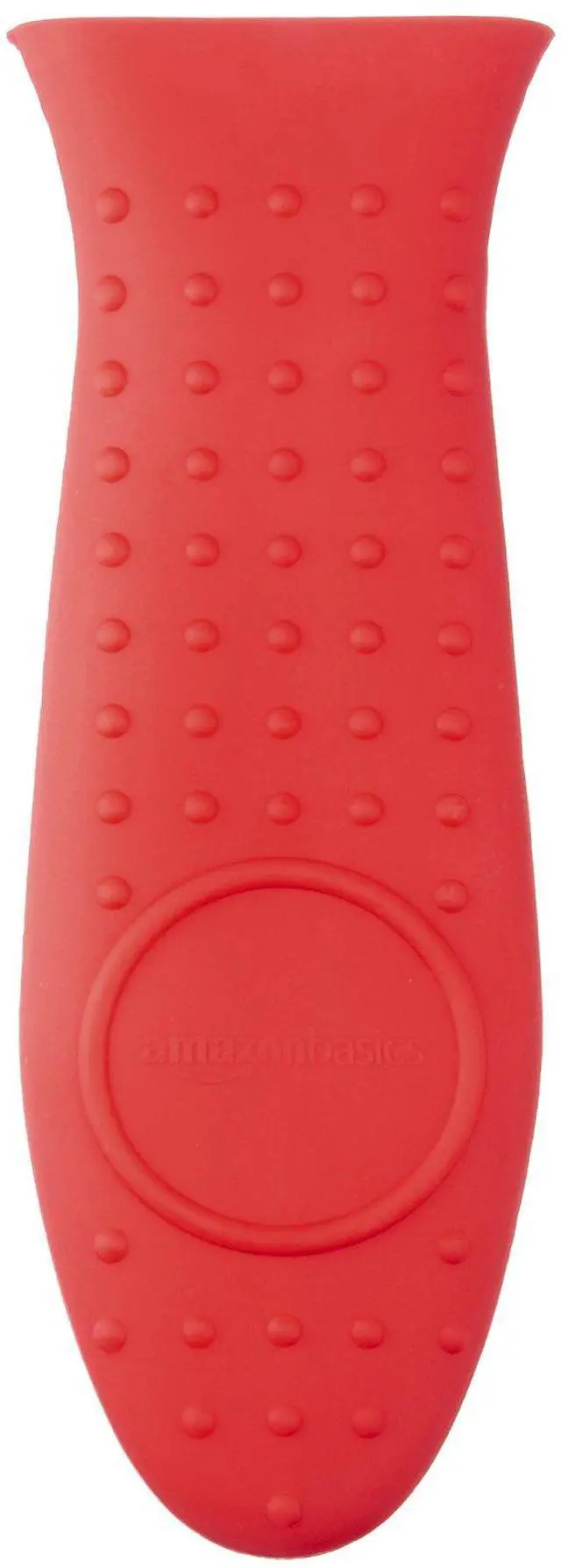 Main image of Heat Resistant Non-Slip Silicone Hot Handle Holder, Rectangular Pot Handle Cover for Kitchen, Insulating Protection, Red, 5.6"L x 1.9"W