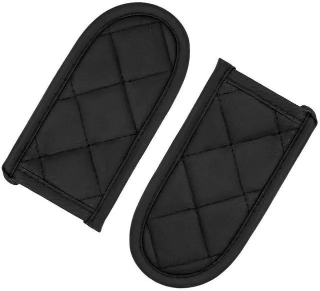 Main image of Cast Iron Skillet Handle Covers, Pan Pot Handle Covers Heat Resistant, Hot Handle Covers, Pan Pot Cast Iron Skillet Handle Holder Sleeves Mitt for Kitchen, BBQ and Baking Cookware (2-Pack Black)