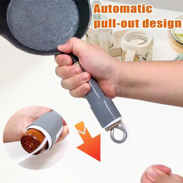 Alt view image 4 of 6 - Silicone Pot Handle Cover Heat Resistant, Cast Iron Handle Cover Retractable Silicone Pot Handle Sleeve for Cast Iron Frying Pan Handle Holder (1.6 x 7.5 Inch, L), Gray