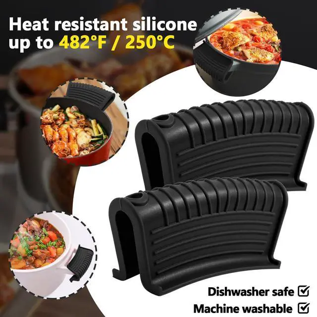 Alt view image 3 of 7 - Silicone Hot Pan Handle Holder, Black