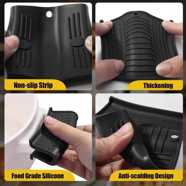 Alt view image 4 of 7 - Silicone Hot Pan Handle Holder, Black