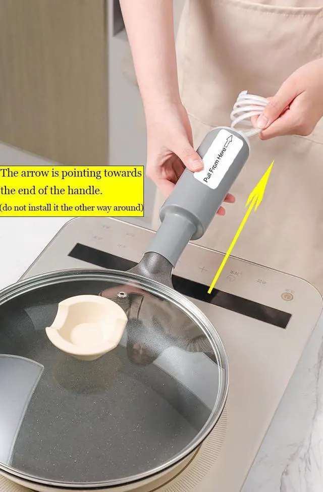 Alt view image 4 of 7 - 2 Pcs Heat-Resistant Pot Handle Silicone Cover, Non-Slip Pan Handle Sleeve, Easy to Install and Clean, for Cast Iron Skillet, Frying Pan (grey, M)