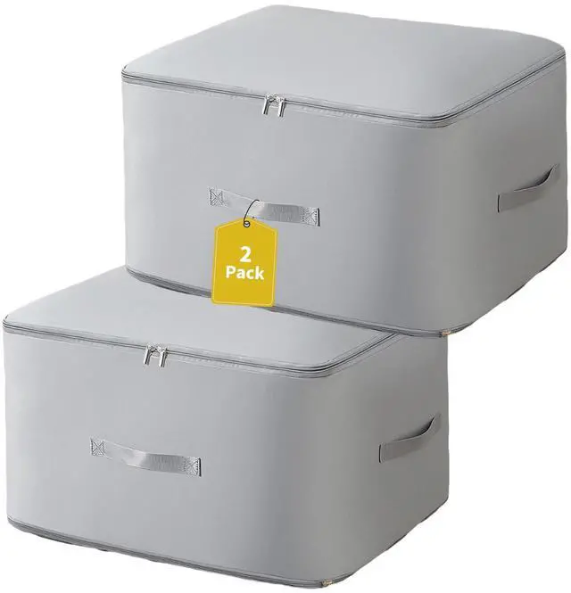 Main image of Large Self-Compression Cube for Comforters & Clothes (2-Pack, 11x6.3x1.2in)